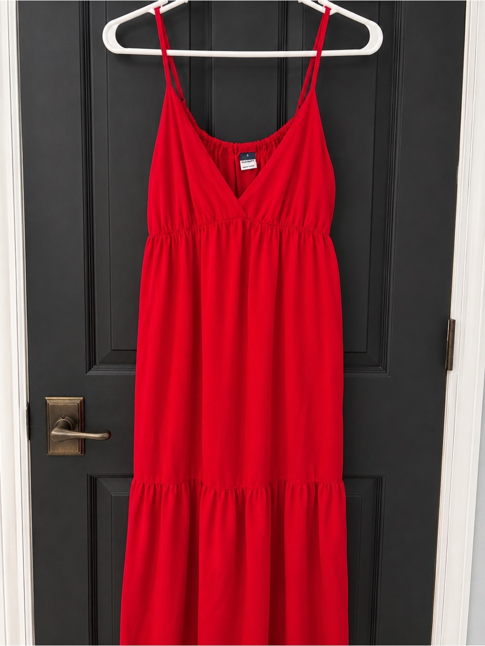 Magenta V-Neck Spaghetti Strap Maxi Dress